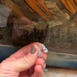 Elegant Silver 825 Stamped Drop Earrings